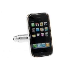 Butoni camasa model telefon negru